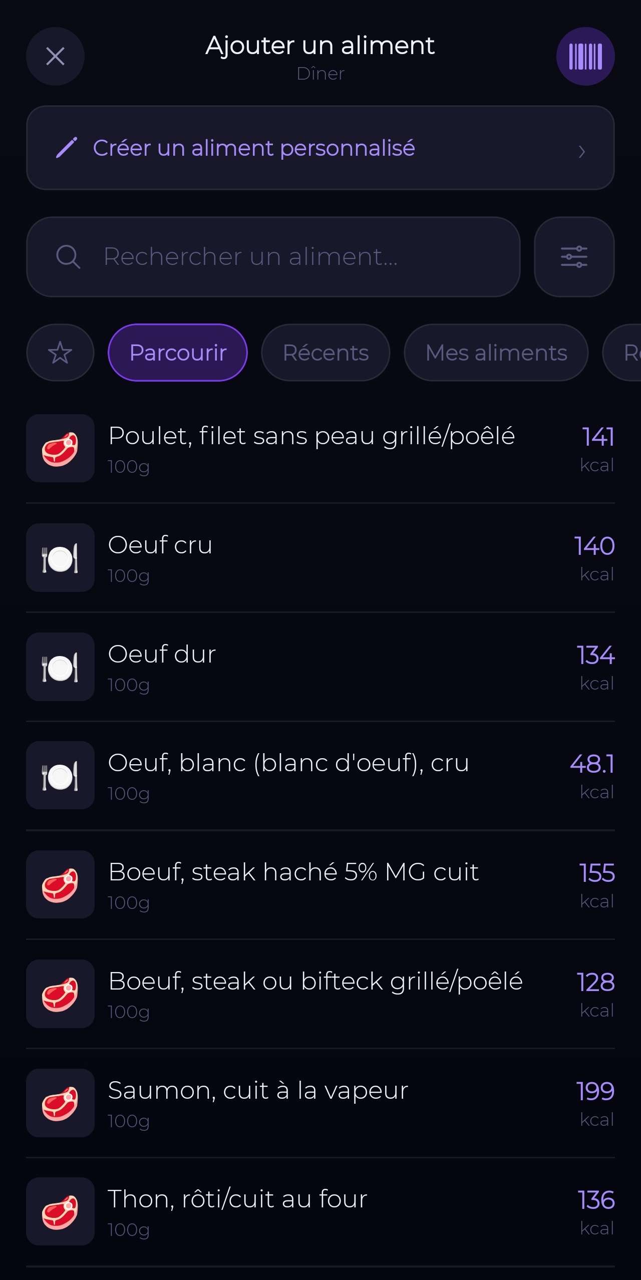 Recherche NutriGainz
