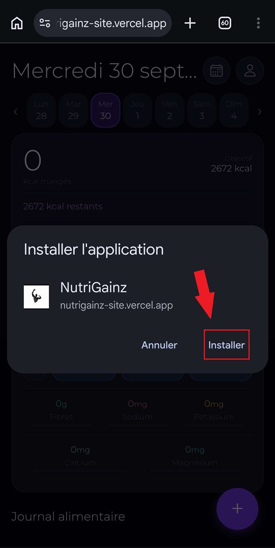 Étape 4 : Confirmation de l'installation